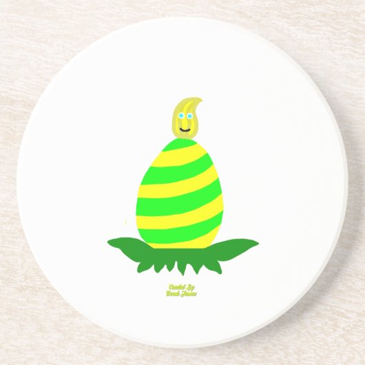 Dessous de verre en grès de Pâques (Devant)