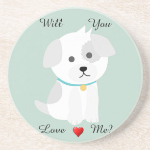 Dessous de verre en grès de Puppy Love