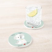 Dessous de verre en grès de Puppy Love (Côté)