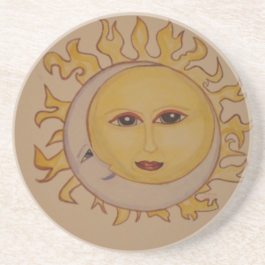 Dessous de verre en grès de Sun Moon (Devant)