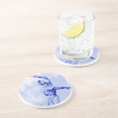 dessous de verre en grès de terrain de base-ball v (Côté)