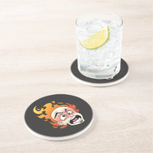 Dessous de verre en grès de tête de feu Scovilleli