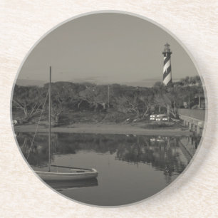 Dessous De Verre En Grès Début de la matinée de phare de St Augustine