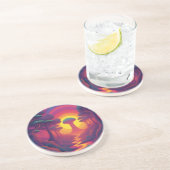 Dessous De Verre En Grès Début de l'art de la chute (Côté)