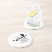 Dessous De Verre En Grès Déchirez l'hockey net (Côté)