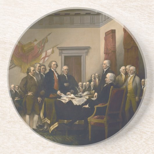 Dessous De Verre En Grès Déclaration d'indépendance de John Trumbull (Devant)