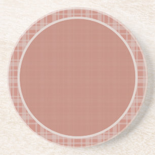 Dessous De Verre En Grès Décor d'accent de carreau en terre cuite beige mod
