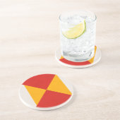 Dessous De Verre En Grès Décor Géométrique (Côté)