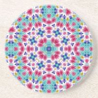 Décor kaléidoscope couleur pourpre turquoise