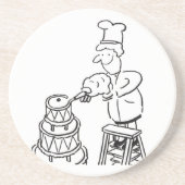 Dessous De Verre En Grès Décorateur de gâteaux décorant un gâteau géant (Devant)