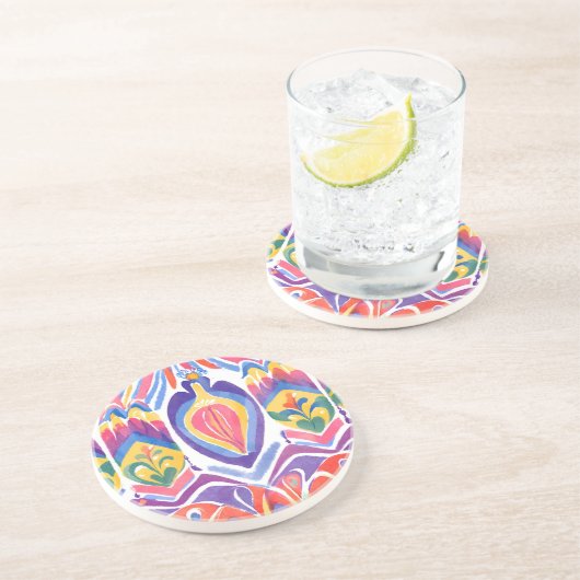 Dessous De Verre En Grès décoration traditionnelle roumaine (Côté)