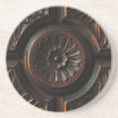 Dessous De Verre En Grès Découpage en bois (Devant)