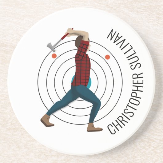 Dessous De Verre En Grès Défilement Ax (Devant)