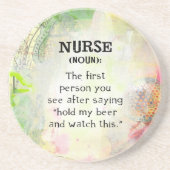 Dessous De Verre En Grès Définition d'une infirmière (Devant)