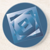 Dessous De Verre En Grès dégradé bleu 1 (Devant)