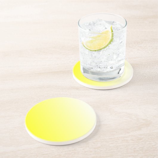Dessous De Verre En Grès Dégradé jaune à blanc (Côté)