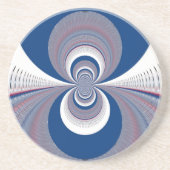 Dessous De Verre En Grès Demi bleu (Devant)