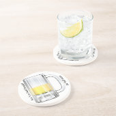 Dessous De Verre En Grès Demi-Dessous de verre vide ou demi-plein (Côté)