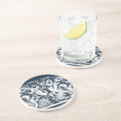 Dessous De Verre En Grès Dentelle blanche 2 (Côté)