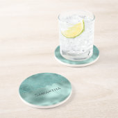 Dessous De Verre En Grès Dentelle verte de l'oeuf Robin (Côté)