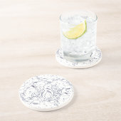 Dessous De Verre En Grès Dérive de bulles de pieuvre (Côté)