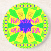 Dessous De Verre En Grès Dernier Hakuna Matata magnifique design Extraordin (Devant)