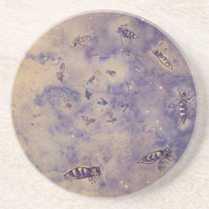 Dessous de verre en grès des abeilles spatiales