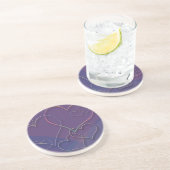 Dessous de verre en grès des Coeurs Liés (Côté)