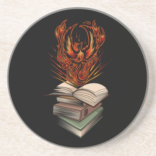 Dessous De Verre En Grès Des Livres (Devant)