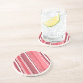 Dessous De Verre En Grès Des rayures roses et puantes (Côté)