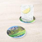 Dessous De Verre En Grès Désert dentelé (Côté)