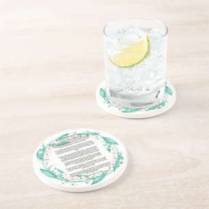 Dessous De Verre En Grès Desiderata couronne de Lily de la Vallée