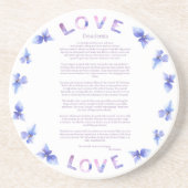 Dessous De Verre En Grès Desiderata Hydrangea par Max Ehrmann (Devant)