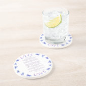 Dessous De Verre En Grès Desiderata Hydrangea par Max Ehrmann (Côté)