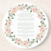 Dessous De Verre En Grès Desiderata Rose Wreath (Devant)