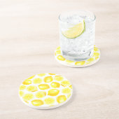 Dessous De Verre En Grès Design citrons aquarelle (Côté)