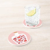 Dessous De Verre En Grès Design de carte de Saint-Valentin (Côté)