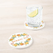 Dessous De Verre En Grès Design de fleur d'aquarelle mignonne (Côté)