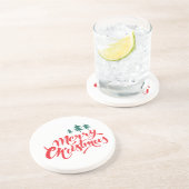 Dessous De Verre En Grès Design de Noël avec arbres (Côté)