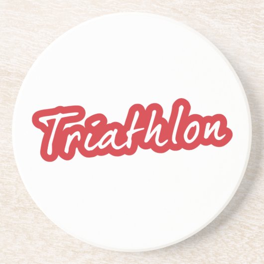Dessous De Verre En Grès Design de triathlon cool (Devant)