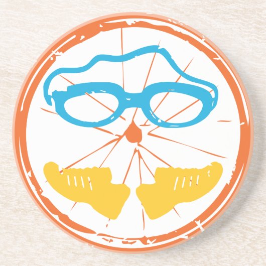Dessous De Verre En Grès Design fun Triathlon (Devant)