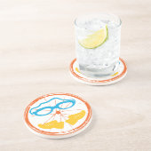 Dessous De Verre En Grès Design fun Triathlon (Côté)