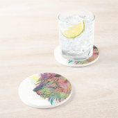 Dessous De Verre En Grès Design génial d'aquarelle tribale (Côté)