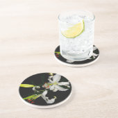Dessous De Verre En Grès Design irlandais - La collection Flower (Côté)