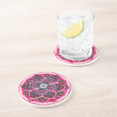 Dessous De Verre En Grès Design Mandela (Côté)