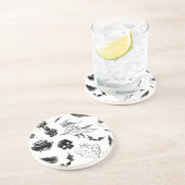 Dessous De Verre En Grès Design motif d'Halloween (Côté)