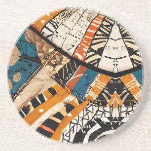 Dessous De Verre En Grès Design multicolore caribéen de luxe