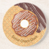 Dessous De Verre En Grès Dessert, Donut Choco Glaze, Chocolat Fondu  (Devant)