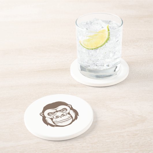 Dessous De Verre En Grès Dessin de dessin de Gorilla (Côté)