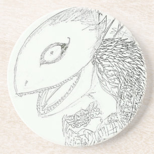 Dessous De Verre En Grès dessin de monstre lézard